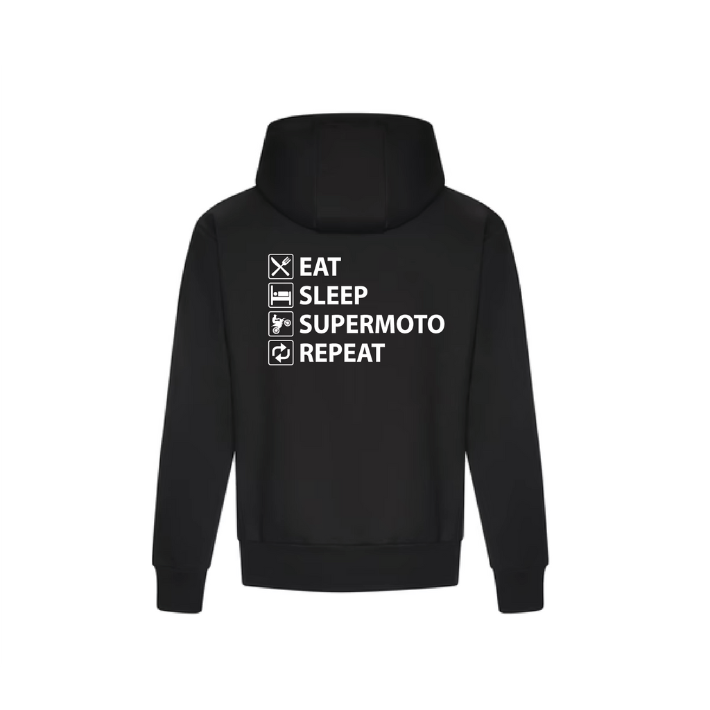 Eat Sleep Supermoto Repeat Hoodie