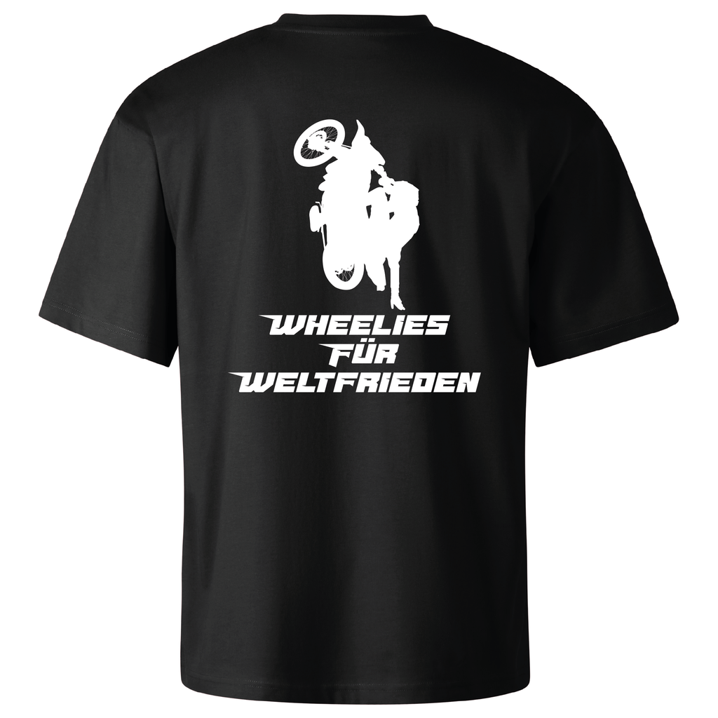 Wheelies für Weltfrieden Oversize Shirt